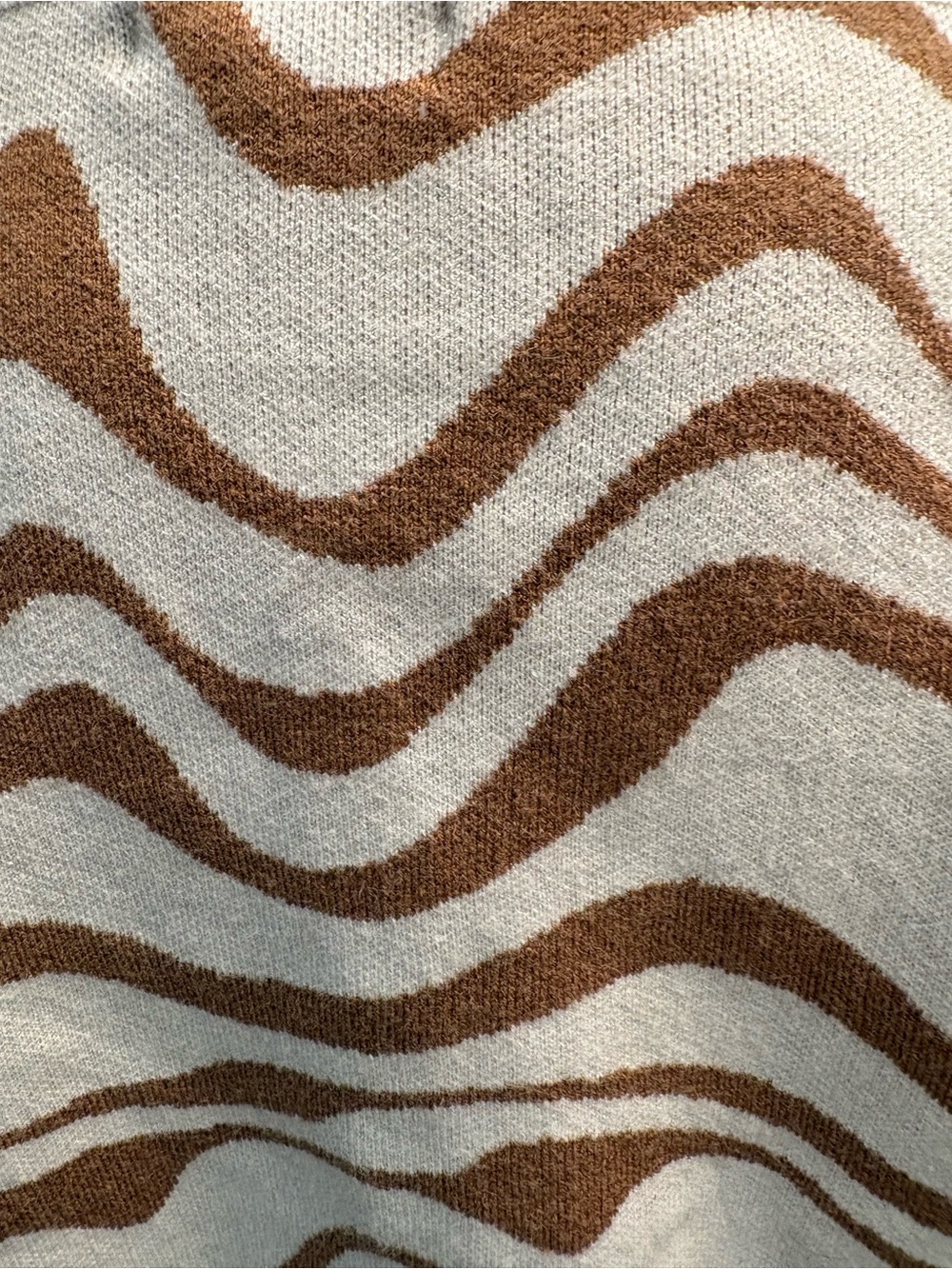 🆕🎉NWT LA Hearts (PacSun) Cream and Tan Zebra-Print Scoop Neck Cropped Sweater - Picture 6 of 10